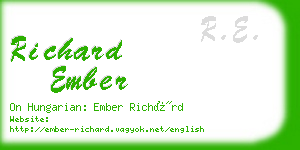 richard ember business card